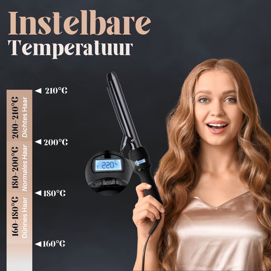 VAIVE Krultang met Klem - 25MM - Krultangen - Haarkruller - Hair Curler - Curling Iron
