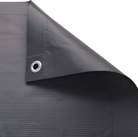 tectake® - balkondoek balkonreling tuinscherm - hoogte 90 cm - 6 meter - zwart - 402706