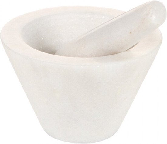 Boska Vijzel Spicy - voor Specerijen - Marmer - Wit - ⌀ 10 cm