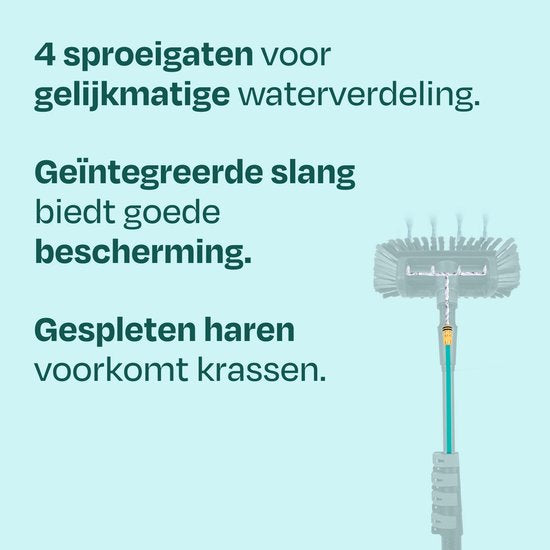VONROC PRO 3K Full Carbon Telescopische Wasborstel – 6,5 m - Incl. 5-vlaks borstelkop, 9m waterslang en zeepdispenser