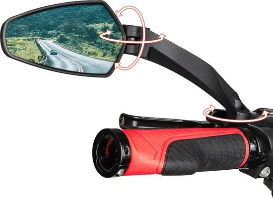 TIKKENS® Fietsspiegel Links - Verstelbaar - Fiets Spiegel Geschikt voor E-bike, Speed-pedelec