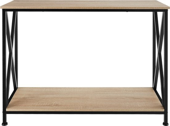 tectake - Consoletafel Tacoma 100x35x80,5cm - lichtbruin - 404671