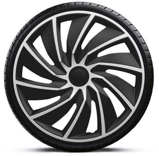 Gorecki Wieldoppenset Turbo Van 17" Zwart/Zilver