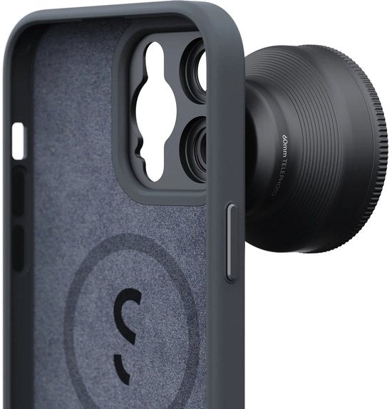 Shiftcam LensUltra 60mm Telelens – 2-5x scherpe optische zoom – Uitstekende scherptedieptecontrole – Gemaakt van fluorietglas en aluminium - Zwart