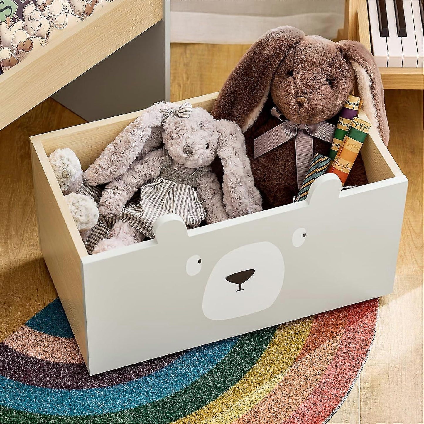 Sobuy kinderboeken kast - Wit - 51x28x70cm