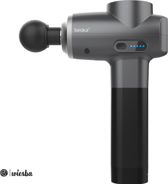 Beoka ® S6 Massage Gun PRO - Professioneel Massage Pistool - Sport en Relax Massage Apparaat - Zwart Massagepistool - Inclusief Koffer - Wiesba