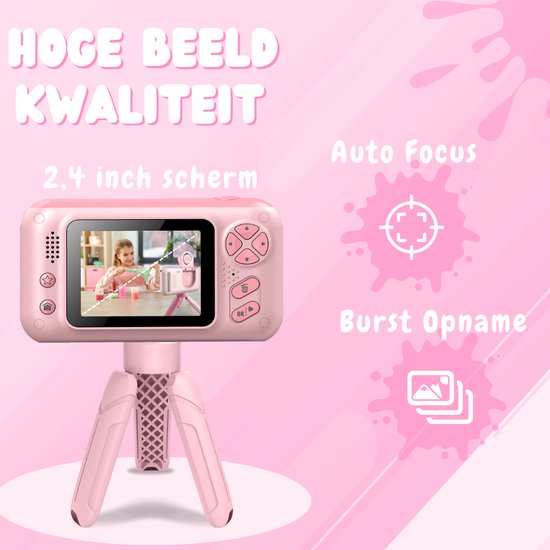 VAIVE Digitale Kindercamera Kids - Kinder vlog camera - Kinderfototoestel - Kindercamera's Digitaal - Fototoestel Kinderen