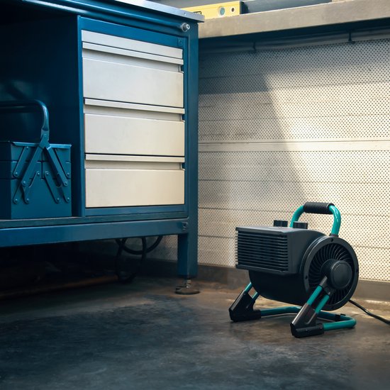 VONROC PRO Elektrische kachel - ventilatorkachel - werkplaatskachel - 1350W/2000W - keramisch - 3 standen - thermostaat - 900 kantelbaar - 20m2