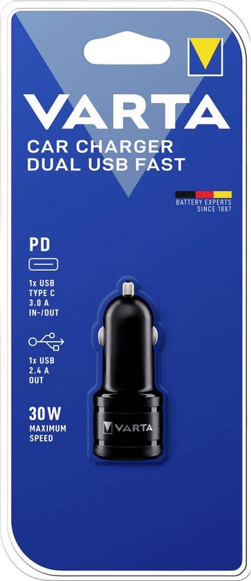 Varta 57932 101 401 oplader voor mobiele apparatuur Universeel Zwart Sigarettenaansteker Auto