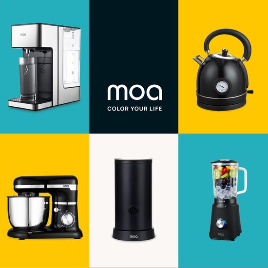 MOA Heetwaterdispenser 2,7L met Temperatuurregeling - 45-100°C - Heetwatertap - Melkfunctie - Instant Waterkoker - BPA-vrij - RVS - Zilver