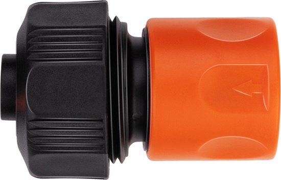BLACK+DECKER Tuinslang Snelkoppeling - 5/8'-3/4' - ⌀16-19 mm - Kunststof - Zwart/ Oranje