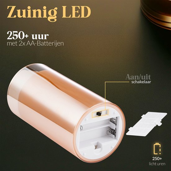 Auraé Led Kaarsen met Bewegende Vlam