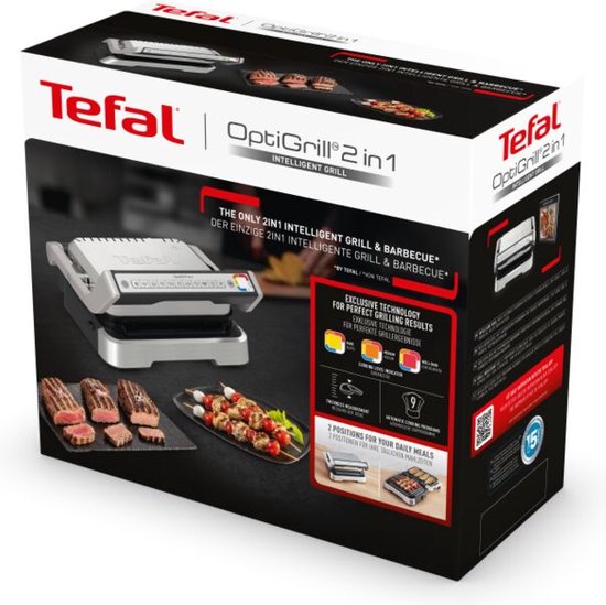 Tefal OptiGrill 2in1 GC772D - Contactgrill - Intelligent Grill en BBQ