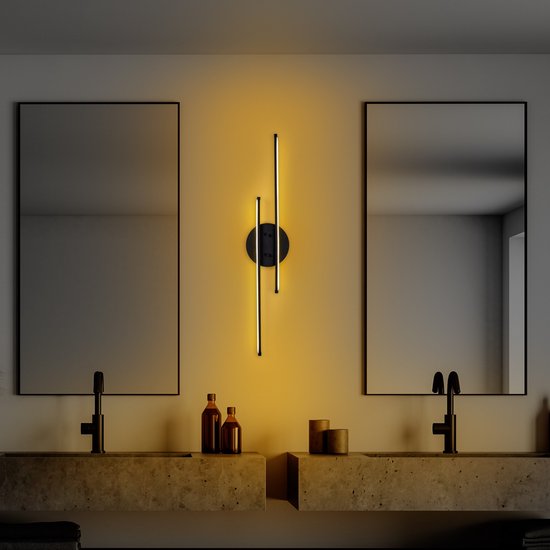 Asir - Wandlamp - Zwart - 17 x 86 x 5