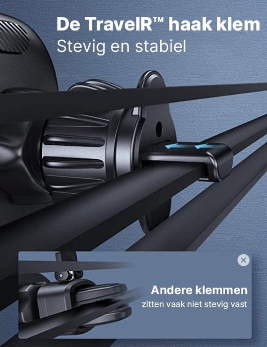 TravelR Universele Auto Telefoonhouder – Voor Ventilatierooster – 360° Draaibaar – Zwart