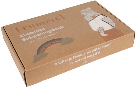 Frummel Baby Draagdoek Beige - Draagzak - Baby Wrap - Baby carrier - Draagdoek geweven - Baby 0-36 maanden - Newborn