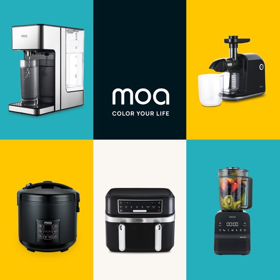 MOA Multicooker - 5L - Slowcooker - Rijstkoker met Stomer - Stoomkoker - Warmhoudfunctie - 700W - Zwart