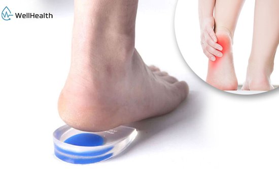 Wellhealth - Comfortabele hielspoorkussens voor extra ondersteuning - Heren - 2 paar