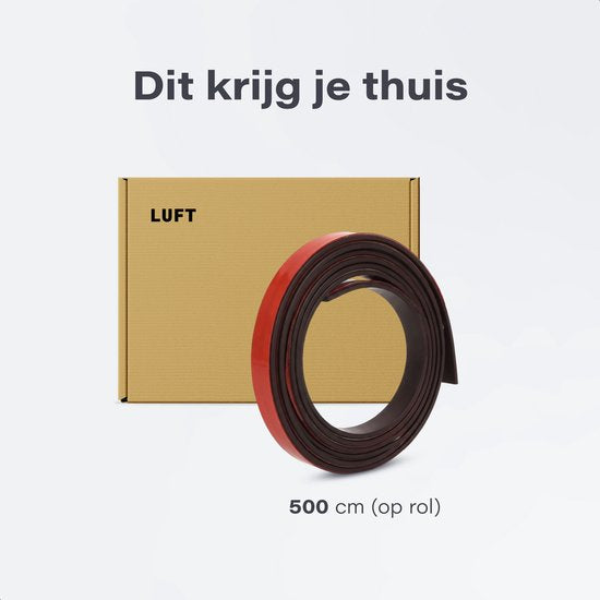 Magnetische Zelfklevend - 5 meter rol - 2cm breed - 2mm dik - EXTRA sterk - Gereedschap - Messen - Magneten - Magneetband - Magnetische - Whiteboard - Tape zwart - 3m - Plakstrips - Magneettape