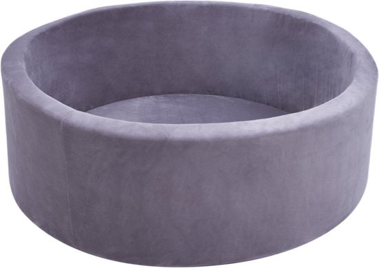 Sunny Boaz Ballenbak inclusief 160 ballen Velvet Grijs – Wit/Grijs/Goud Ø7cm ballen – Ballenbad rond Ø90x30cm