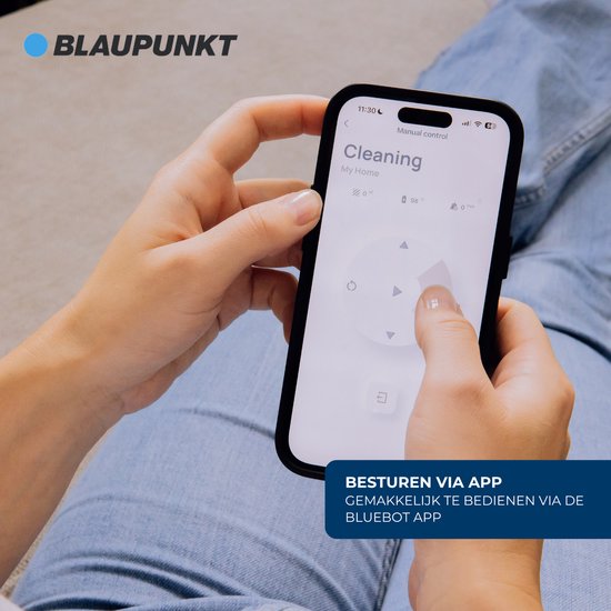 Blaupunkt Bluebot XBOOST BPK-VCBB1XB - Robotstofzuiger met dweilfunctie - Laadstation - Turbo zuigfunctie