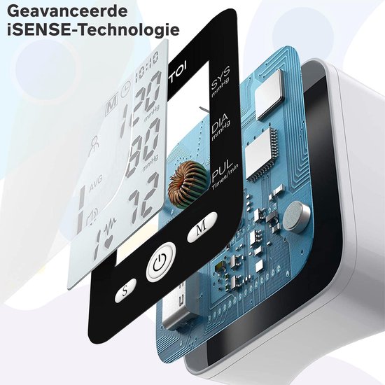 Bintoi® BXE100 - Bloeddrukmeter Pols - Hartslagmeter - USB Oplaadbaar - Incl. Opbergcase - 2 Gebruikers