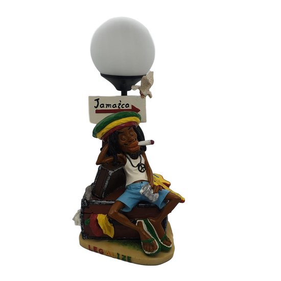 Wiet accesoires rastafari bureaulamp – grappige reggae rasta weed accessoires lamp op kast 33 cm hoog 1,5 m. snoer inclusief schakelaar | GerichteKeuze