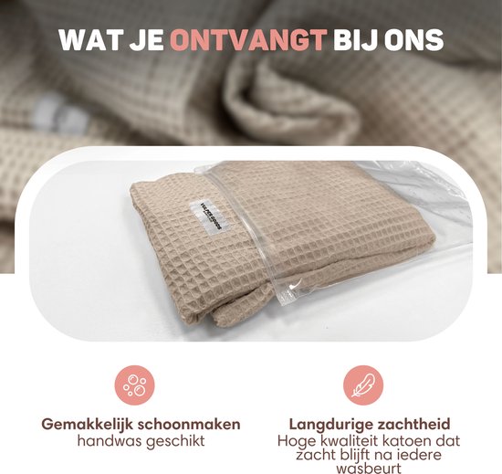 Vulpes Goods® BabyCare - Borstvoedingsdoek - Voedingsdoek - Afschermdoek - 100% OEKO- Tex, Ademend - Hydrofiele Voedingsdoek voor Comfortabel Borstvoeding Geven - Baby Cadeau - Kraamcadeau - Wafel
