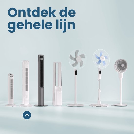 Auronic Torenventilator - Vloerventilator - Luchtkoeler - Ventilator Staand - 105 CM - 5 Snelheden - Met Afstandsbediening - Stille Ventilator - Fan - 45 dB - Wit