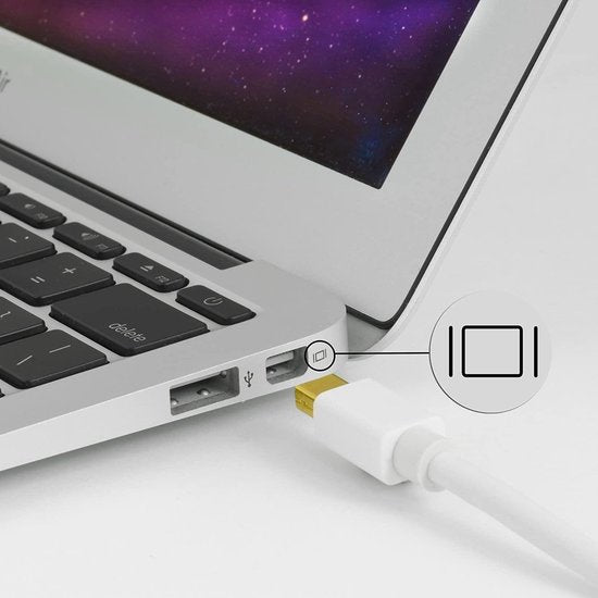 Techvavo® Mini DisplayPort naar DisplayPort Kabel - Thunderbolt - 4K 30Hz Ultra HD - 1,8 meter
