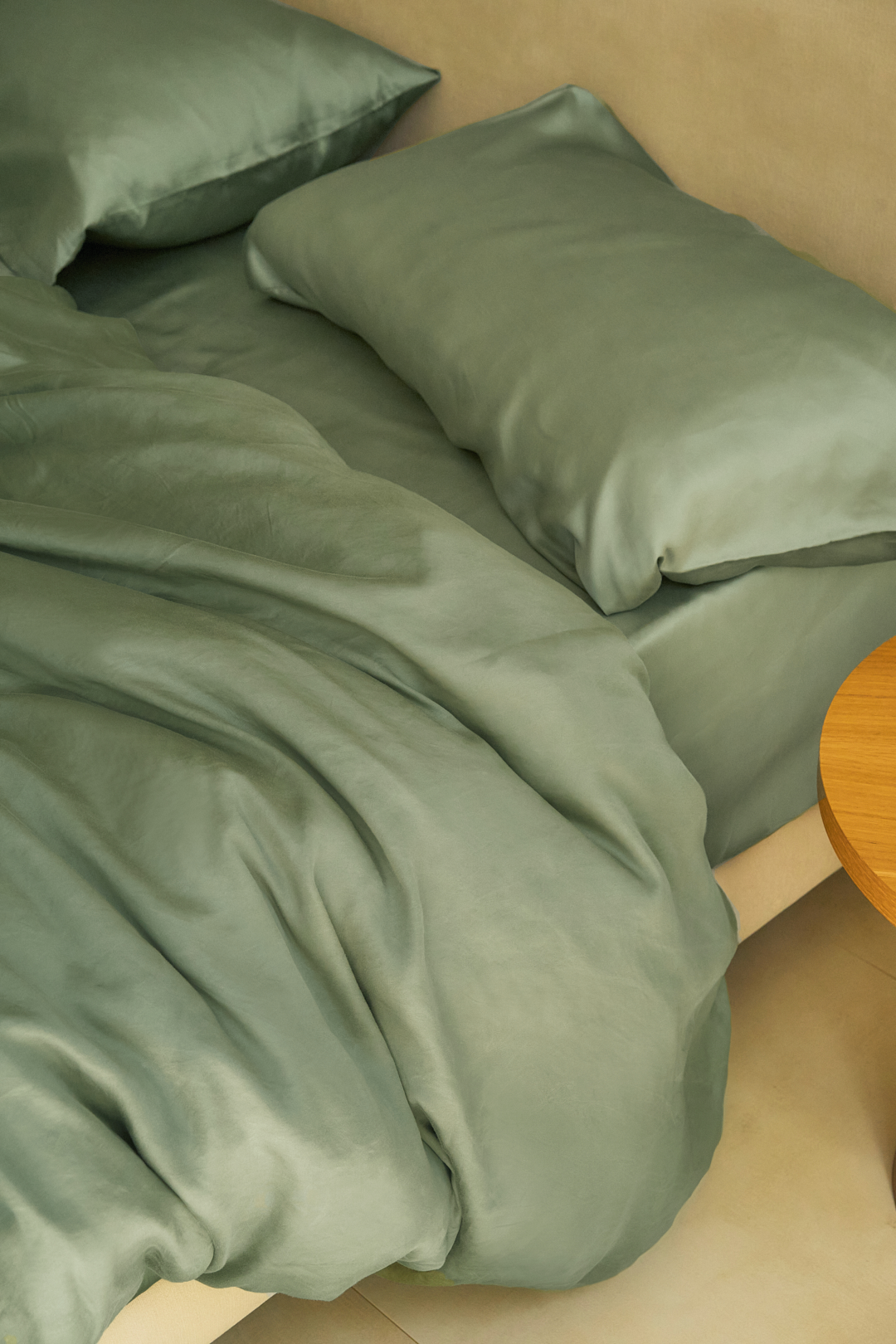 Sjumo Hoeslaken Tencel™ Sateen - 160x200 cm - Sage Green