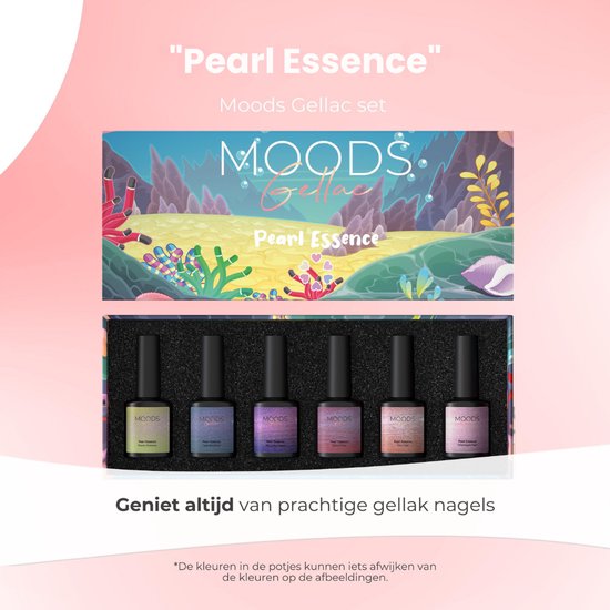 Moods Gellac 6-delige Set - Gellak Starterspakket - Gel Nagellak - 8ML - Pearl Essence - Gellac - Nagels - Chique Kleuren