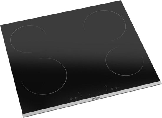 Wiggo WH-E614G(B) - Inbouw Inductiekookplaat - 60 cm - 4 kookzones - Slider bediening - 1 Fase Geen stekker - 5 jaar garantie - Zwart