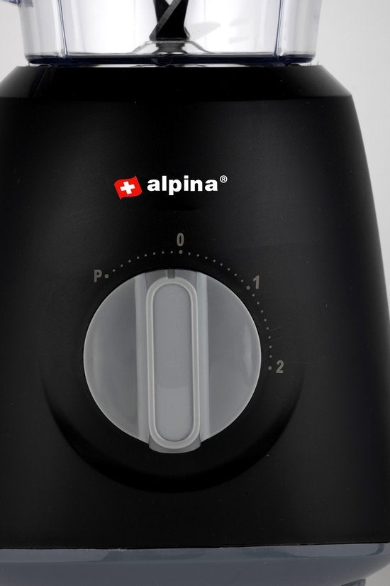 alpina Blender - 1,5 Liter - 400 Watt - Turbofunctie - Kunststof Kan - Zwart
