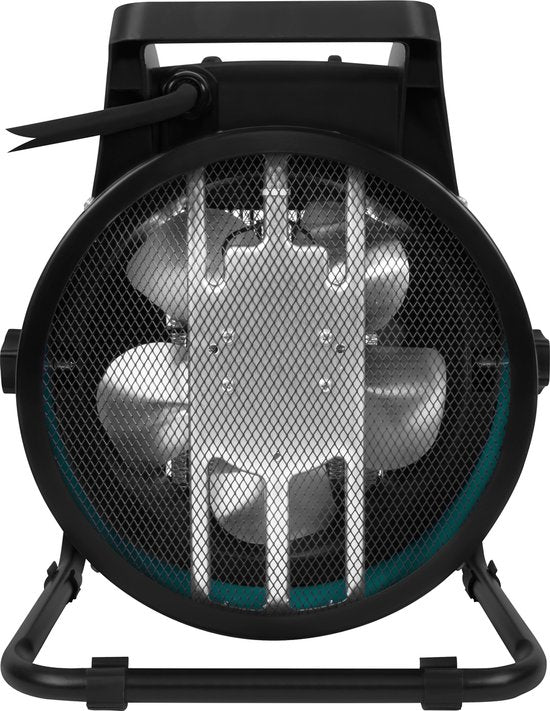 VONROC Elektrische kachel - ventilatorkachel - werkplaatskachel - krachtstroom 400V - 3300W/5000W - keramisch - thermostaat - voor ruimtes tot 48m2