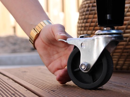 AXI Retro Cooler RVS - Koeler met wielen - 76L inhoud - Koelbox met aftapkraan