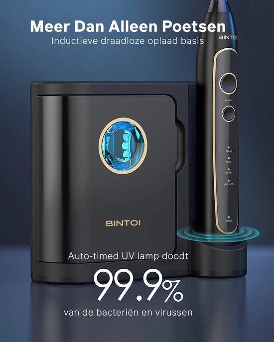Bintoi® iSonic UV D600 - Elektrische Tandenborstel met UV-Sterilisator