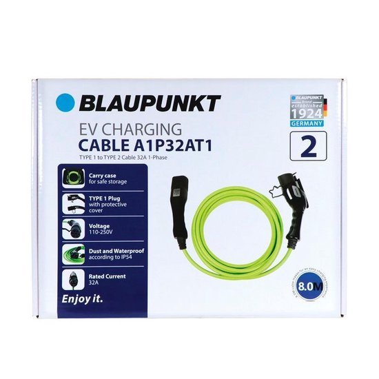 Blaupunkt Laadkabel Elektrische Auto A1p32at1 Groen 8 Meter