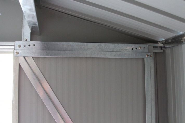 Tuinhuisje metalen fundering - Donkergrijs - 213 x 127 x 185 cm