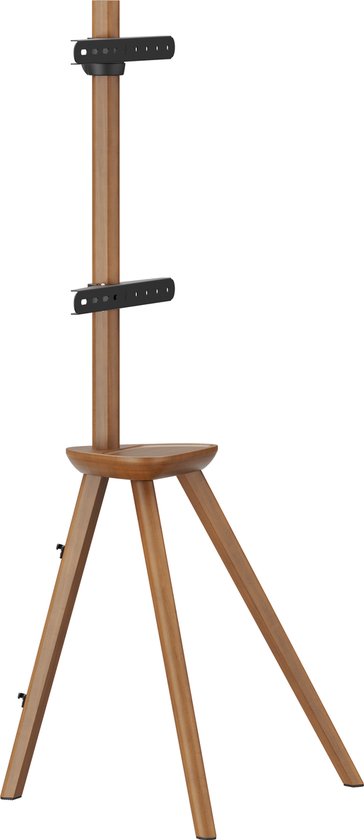 VDD TV Standaard - Vloerstandaard - Studio Statief - Schildersezel Design - Tot 65 inch - Bruin