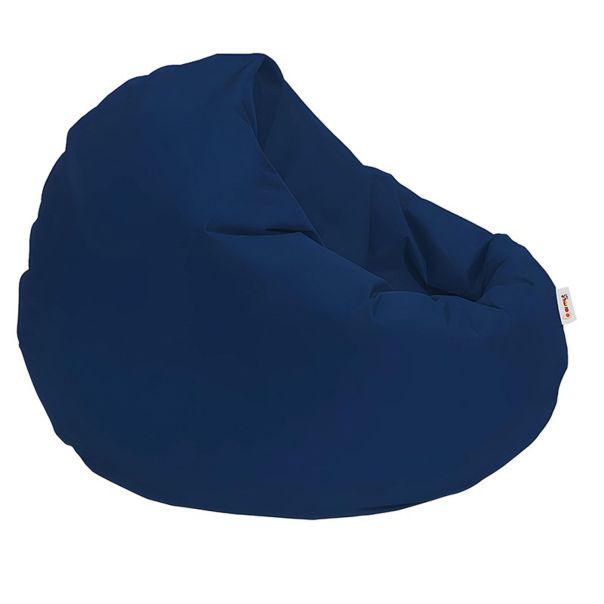 Waterdichte Poef – Donkerblauw – Ø100 cm – Buitenpoef met Kussen – Weerbestendig & Duurzaam