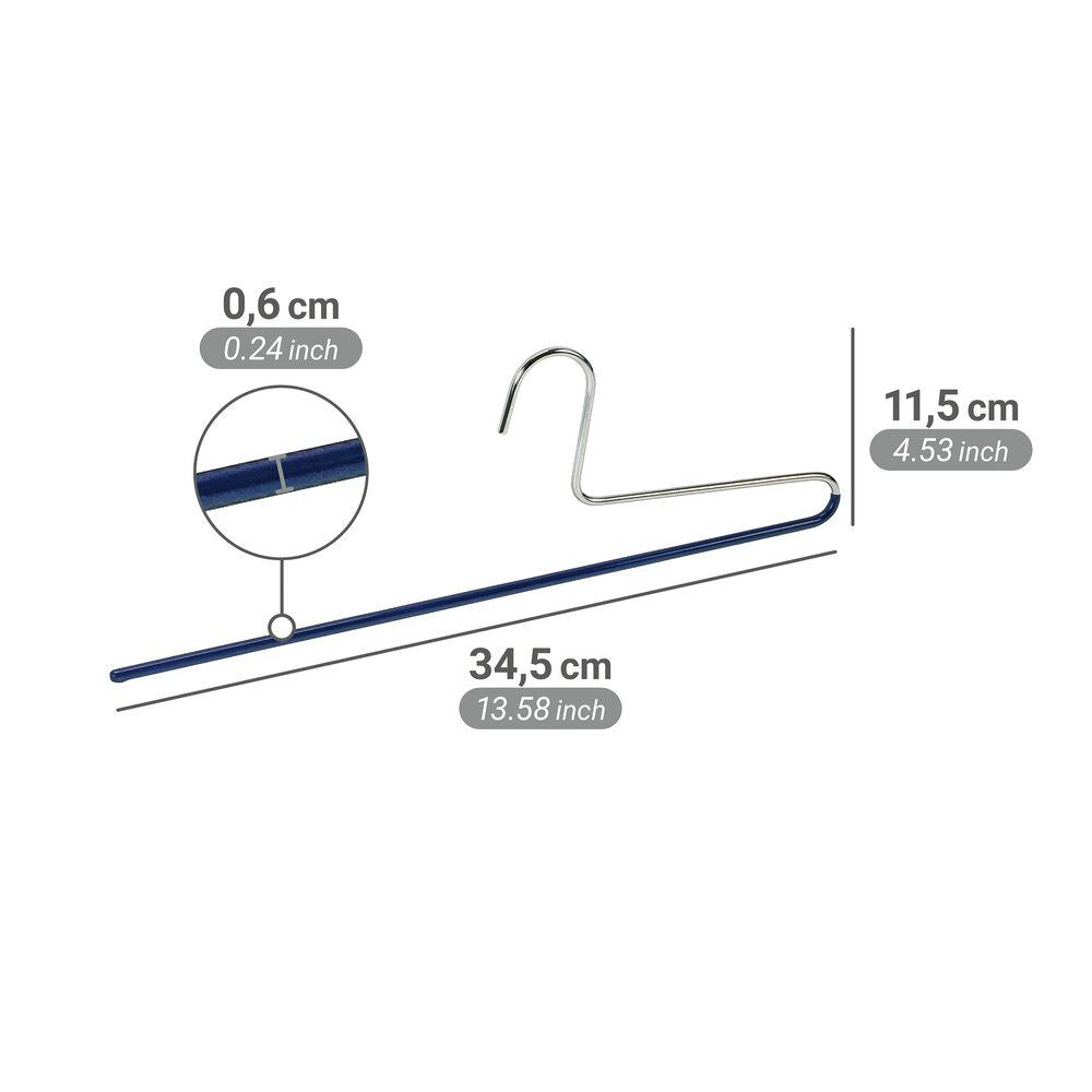 Wenko Baggy Broekenhanger Donkerblauw - Metaal - Antislip - 34,5 cm
