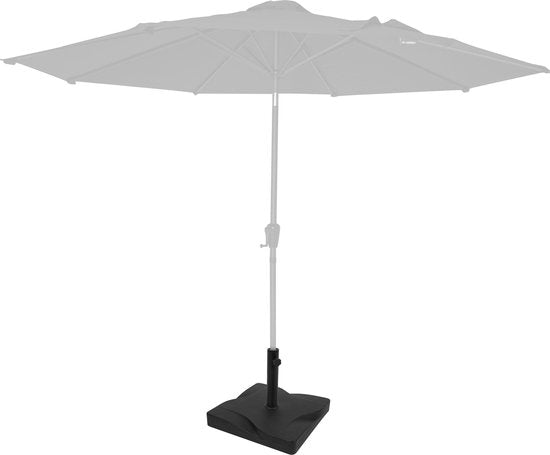 VONROC Parasolvoet – 20 kg – 42 x 42 x 8 cm – Zwart