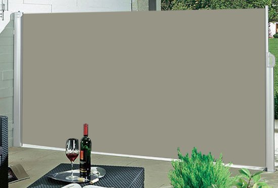 Hortensus - Uitschuifbaar windscherm in antraciet of beige van Hortensus - 180 x 300 cm - Beige