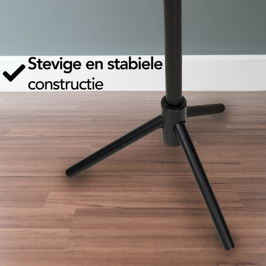 Brixy Kapstok - Staande Kapstok - 8 Haken - 175 cm - Kapstok Hout - Garderoberek - Zwart