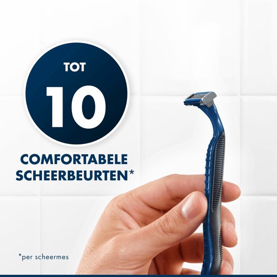 Gillette - Blue III Smooth - Wegwerpscheermesjes - Comfort en bescherming - 12 Scheermesjes
