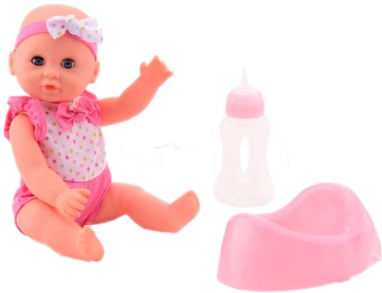 Baby Rose drink- en plaspop 25cm - Babypop