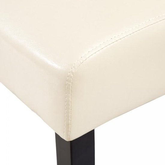 tectake® - 2x Eetkamerstoel Eetkamerstoelen Set - ergonomisch - creme - 401295