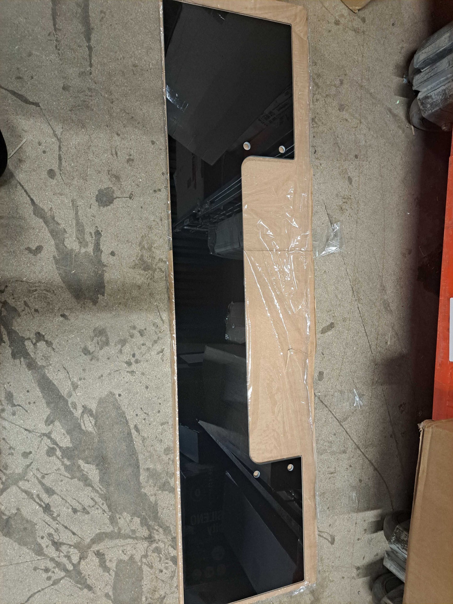 glaspaneel, bodem, Ushape 89,8x20,5 cm