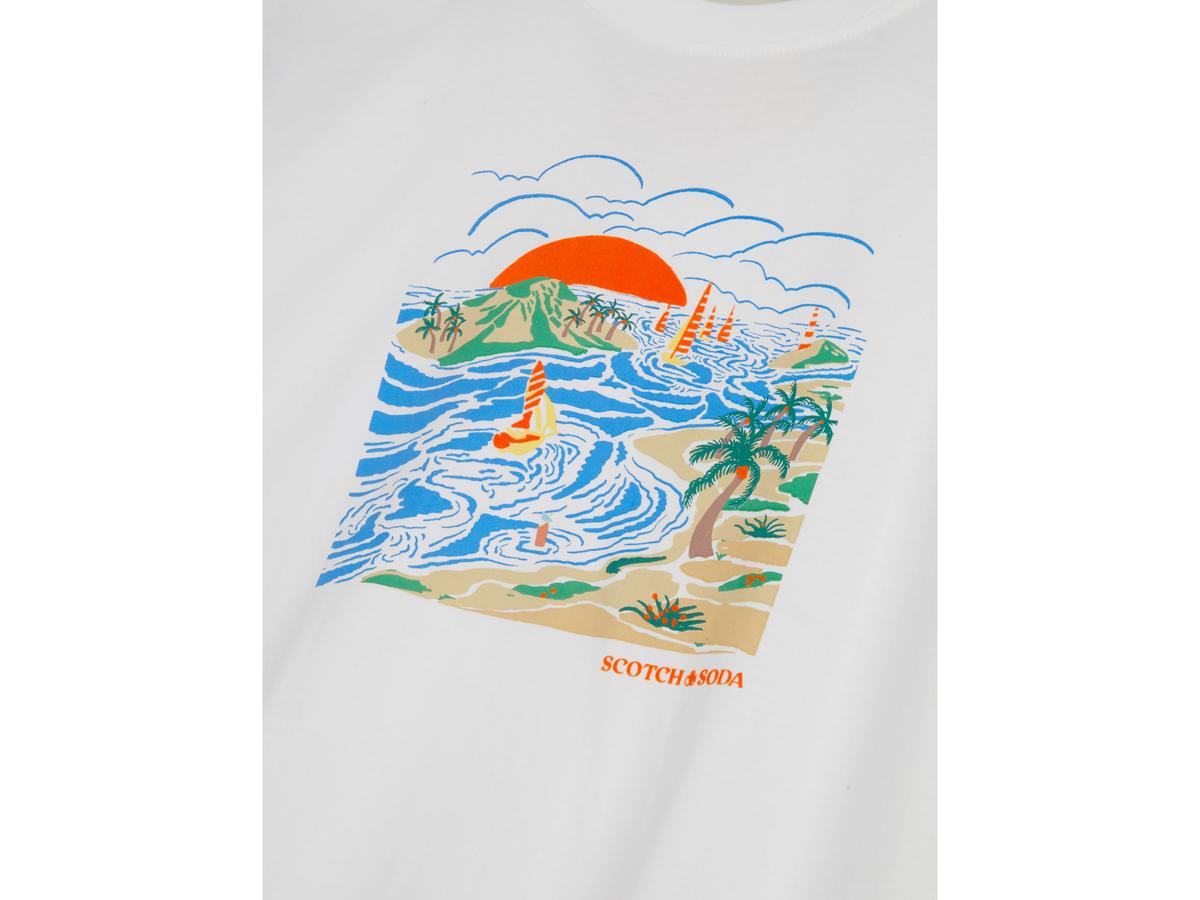 Scotch and Soda Graphic T-shirt - White - maat M